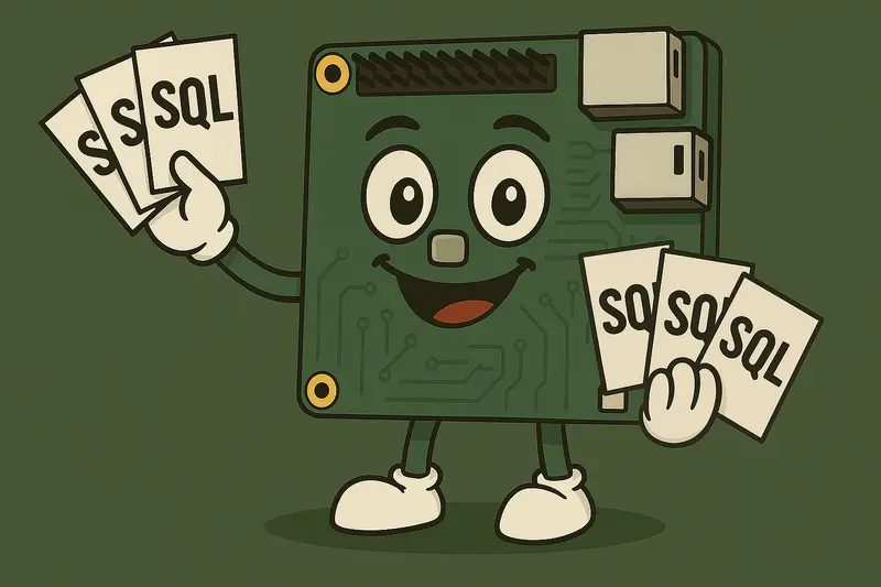SQL adatbázis lekérdezési nyelv logo és kódpélda