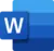 Microsoft Word szoftver ikon