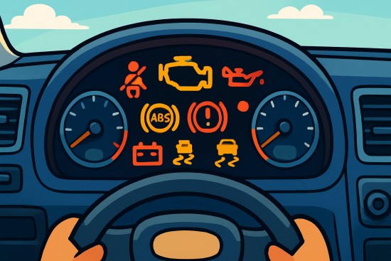 Autóműszerfal-jelzések (2025. október) illusztráció