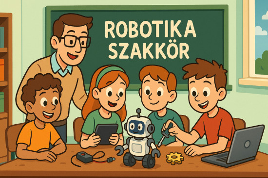 Robotikaszakkör logó (2022 október) illusztráció