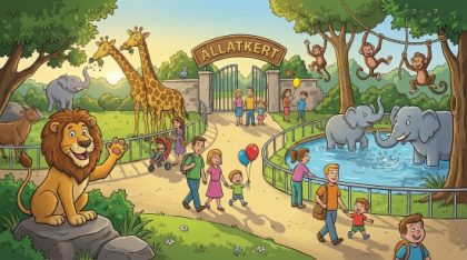 Állatkerti nyilvántartás illusztráció